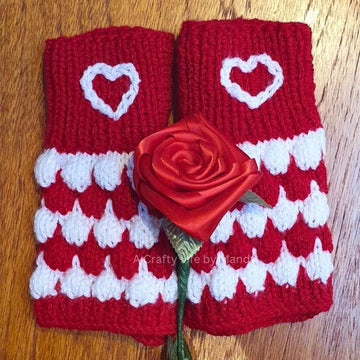 No1 Sweet Heart Fingerless Mittens