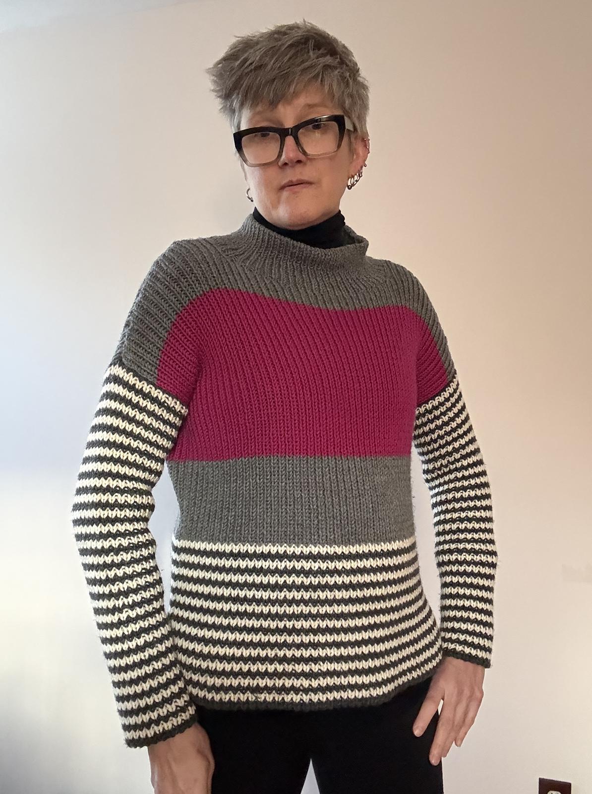 Striped Blocks Pullover