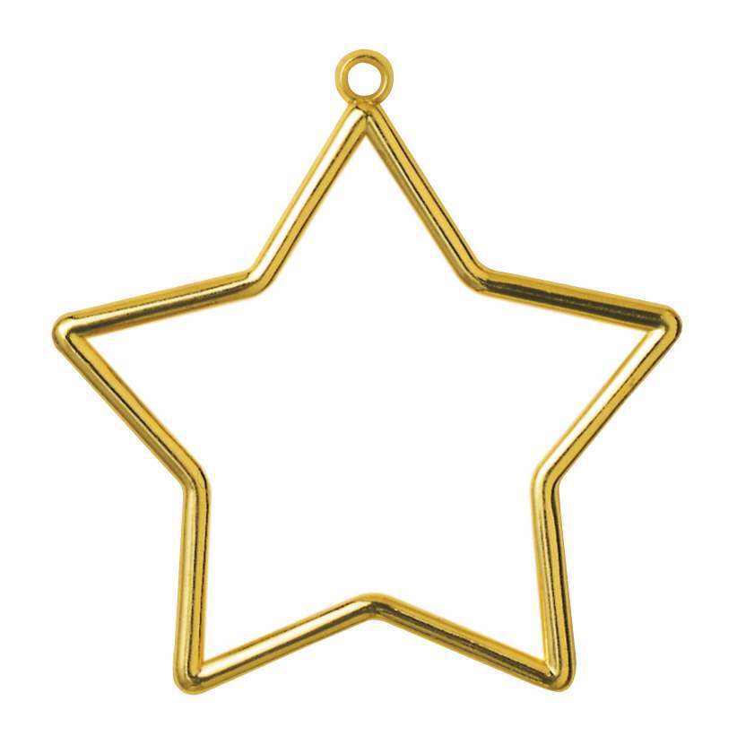 Vervaco Star Shaped Frame Gold Finish 9 x 7cm