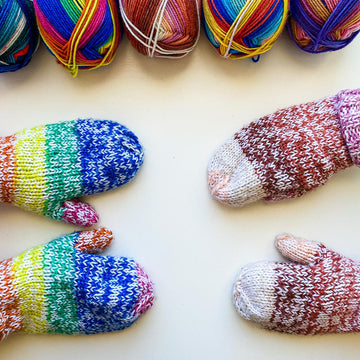 Marled Family Mittens