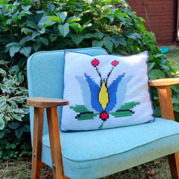 Folk Tulip Pillow