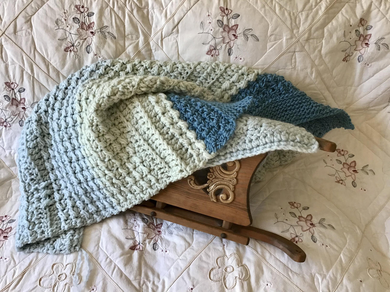 Antique Sled Baby Blanket
