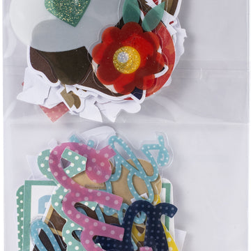 American Crafts Playful Pets Ephemera Die-Cuts 40/Pkg - Dogs W/Iridescent Glitter Accents