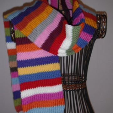 Striped stash busting scarf