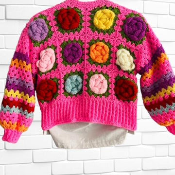 Rose Crochet Cardigan