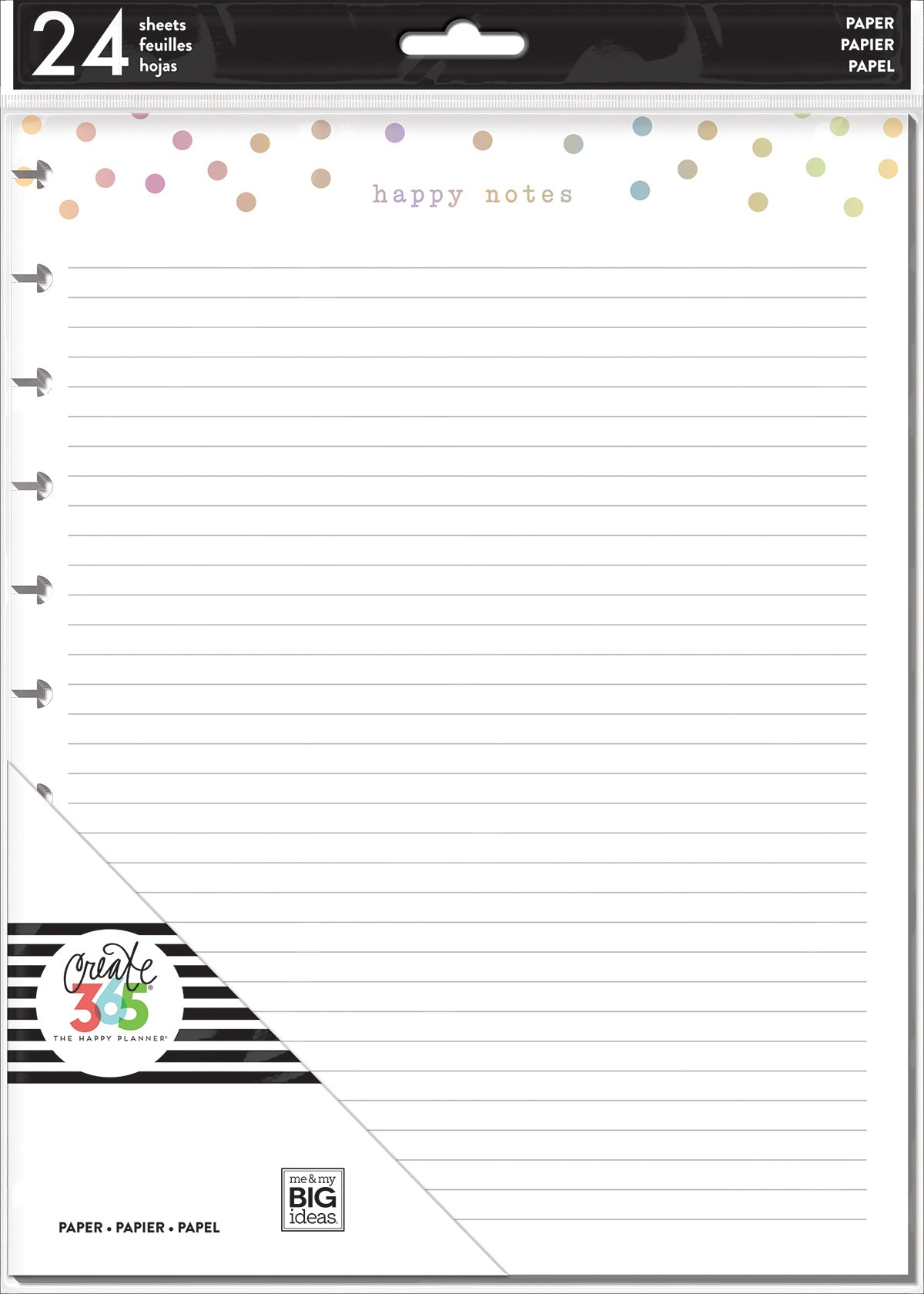 Happy Planner Big Fill Paper 24/Pkg - Happy Life Foil