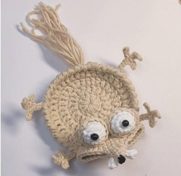 Fuzzy Monster Face Coaster