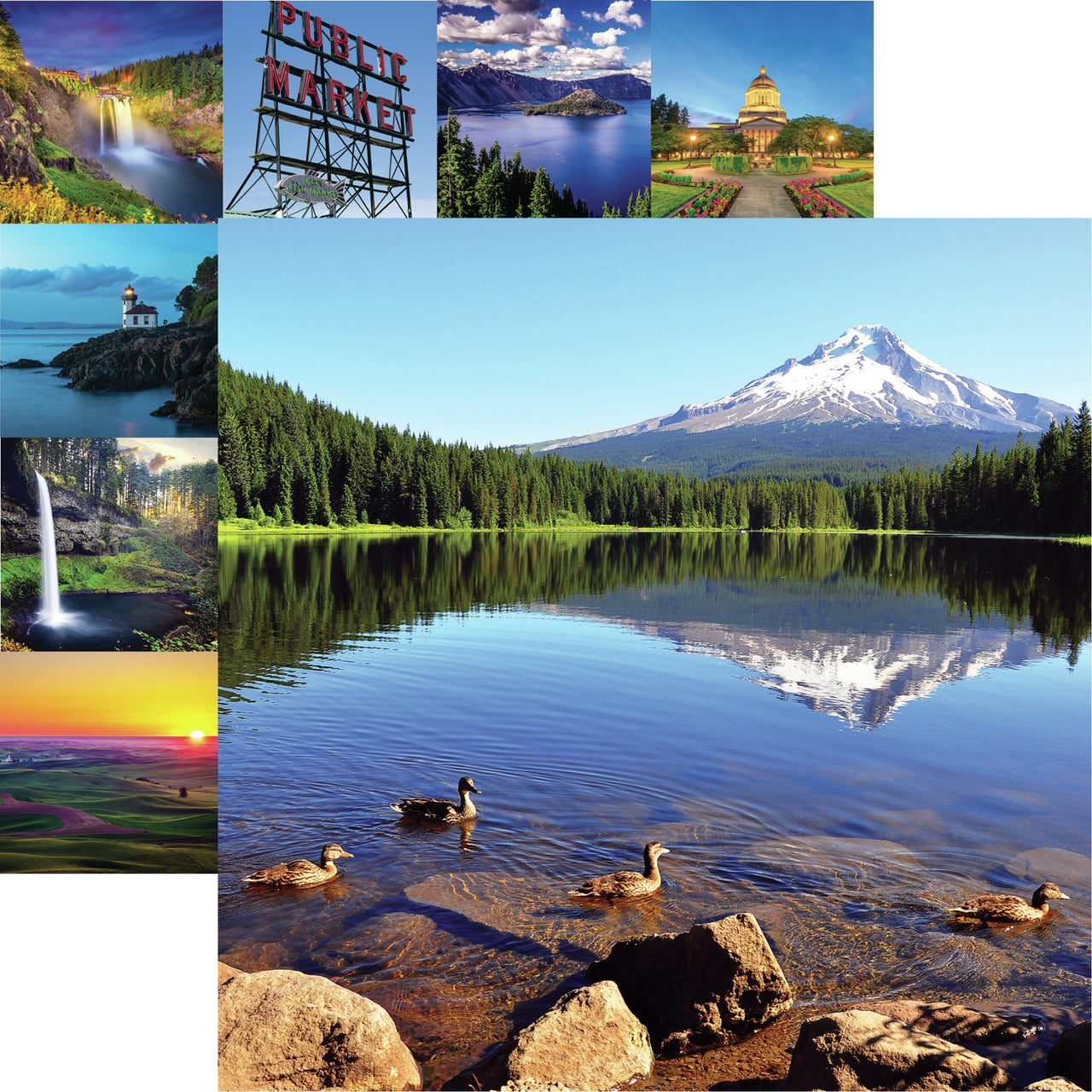 Reminisce The Great Northwest Double-Sided Cardstock 12"X12" 25/Pkg - Mt. Hood