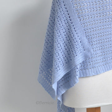 Naylene, crochet shawl pattern, pdf