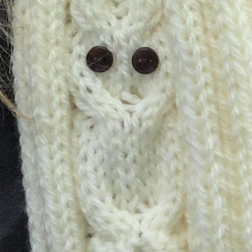Owl rib scarf 2yrs to adult