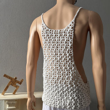 Popcorn Mesh Muscle Shirt