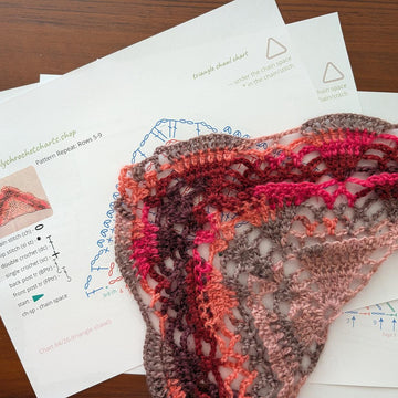 Crochet Shawl PDF Pattern/Chart #64