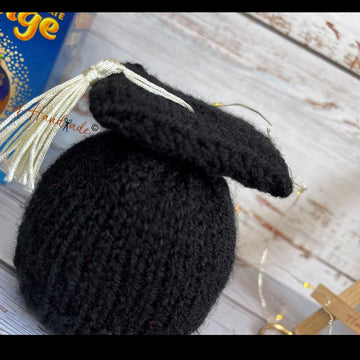 Graduation Chocolate Orange Cover and Bottle Topper Set Knitting Pattern
