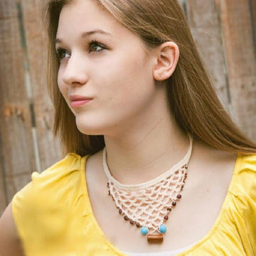 Crochet Necklace Pattern Beaded Lace Jewelry