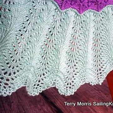 Passion Flower Circular Lace Baby Blanket