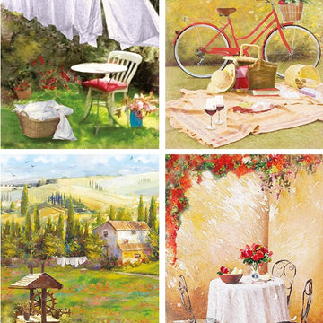 Ciao Bella Rice Paper Sheet A4 5/Pkg - Tuscan Cards, Under The Tuscan Sun