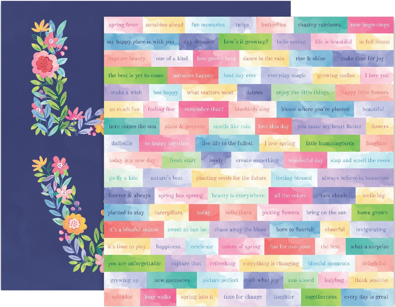 American Crafts Paige Evans Bloom Street Double-Sided Cardstock 12"X12" 25/Pkg - #13