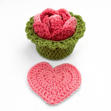 Rose Flower Coaster Set