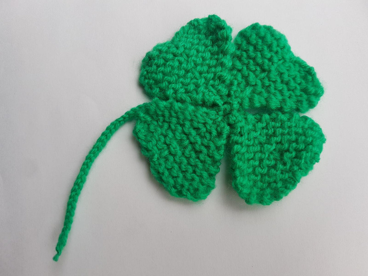 Knitted Four Leaf Clover