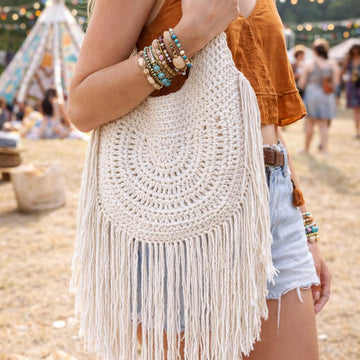 Crochet Boho Tassel Bag