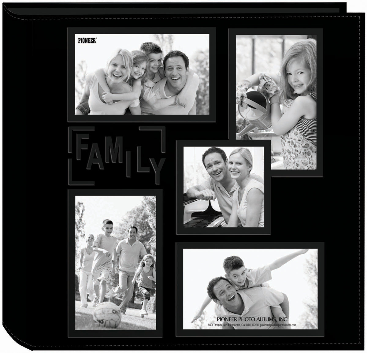 Pioneer 5-Up Sewn Embossed Collage Frame Photo Album 12"X12" - Family