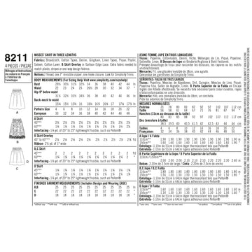 Simplicity Pattern 8211 Women's Dirndl Skirts in Three Lengths 8211 - Sewing Pattern