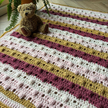Dotty about Bobbles! Aran Blanket
