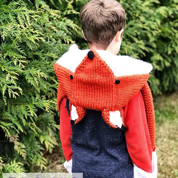 Fox or Wolf Hooded Scarf