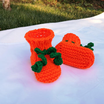 Pumpkin Baby Booties