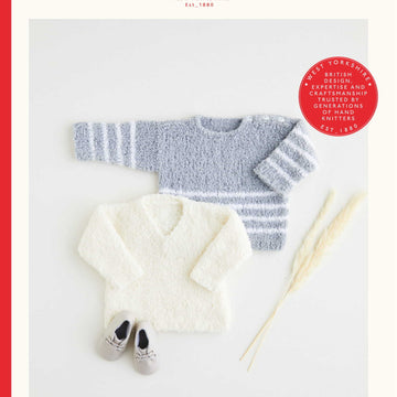 Round Neck Sweater & V Necked Sweater in Sirdar Snuggly Snowflake Chunky 50g - 5393 - Leaflet