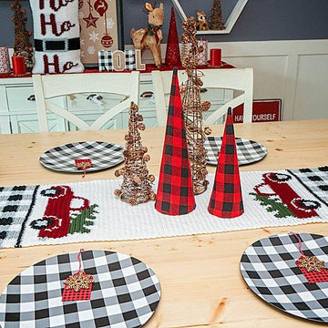 Red Christmas Truck Table Runner