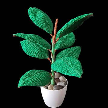 Crochet Rubber plant/Fig leaf