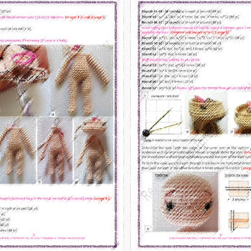 Doll crochet pattern tutorial "Mini rainbow fairy"
