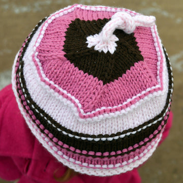 Pink And Brown Baby Hat