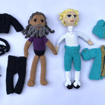 The wonderful duo of Edward Teach and Stede Bonnet knitting pattern for both dolls