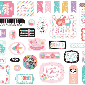 Echo Park Paper Echo Park Cardstock Ephemera 33/Pkg - Icons, It's Your Birthday Girl