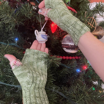 Under the Pines Fingerless Mitts