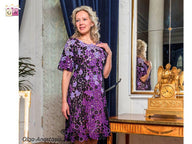 Crochet purple wedding dress