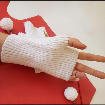 Fingerless gloves Ice Leaves