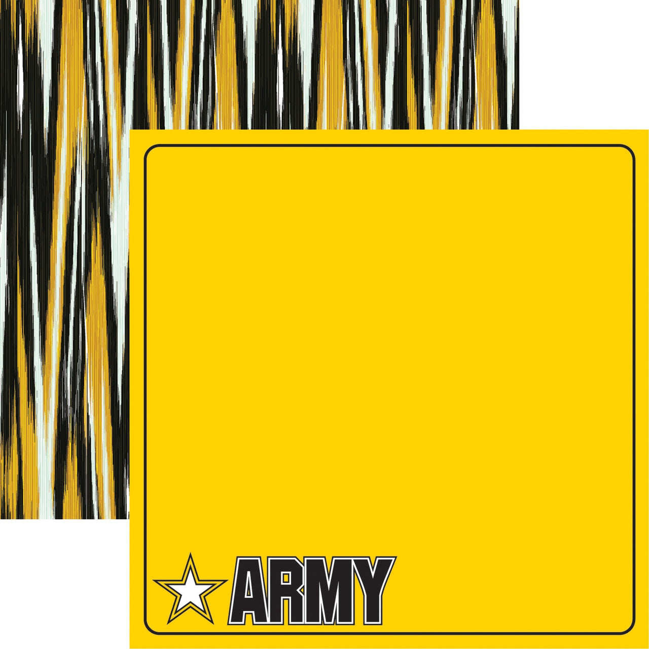 Reminisce Army Double-Sided Cardstock 12"X12" 25/Pkg - Army