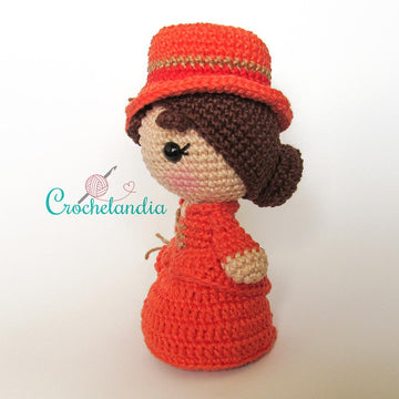 Madame Bovary amigurumi doll - crochet pattern by Crochelandia