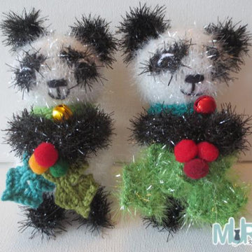 Holly Jolly Panda Hanging Ornament
