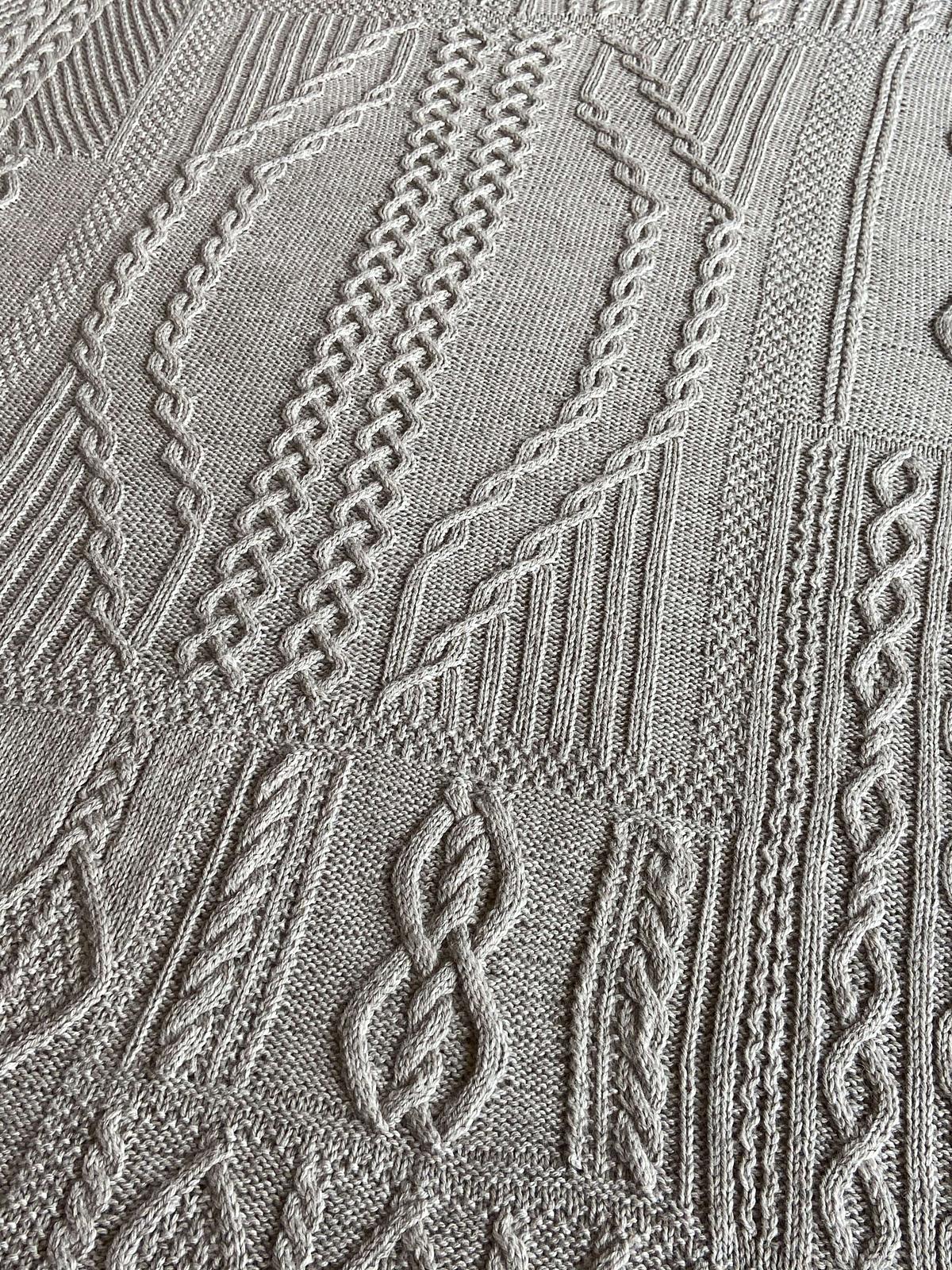 Seamless Patchwork Cable Afghan