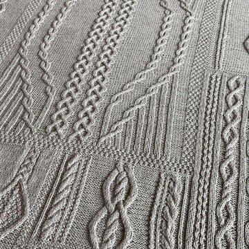 Seamless Patchwork Cable Afghan