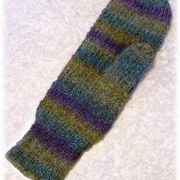 Toe-Up Mittens with Replaceable Thumb