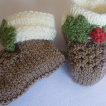 Christmas Pudding Booties