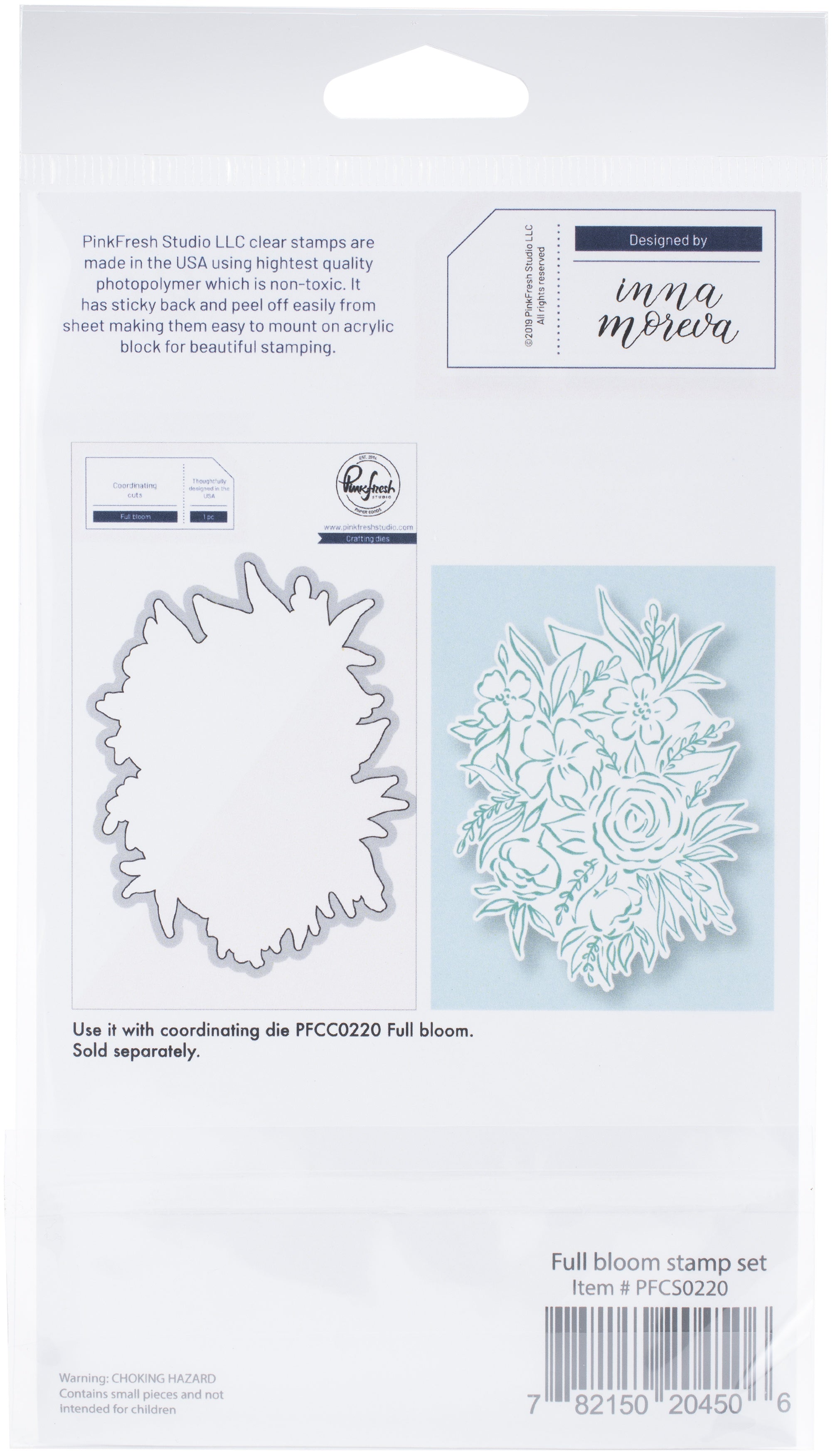 Pinkfresh Studio Clear Stamp Set 4"X6" - Full Bloom