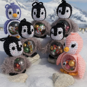 Penguin & Santa Baubles for Christmas