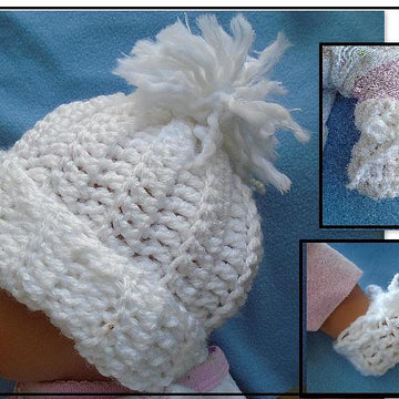 764 BABY BOOTIES, HAT, MITTENS,