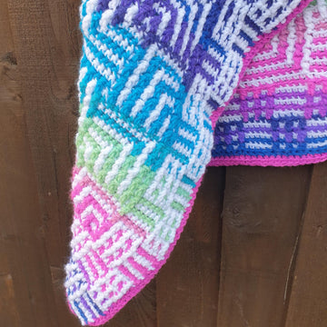 Mosaic Pinwheel Blanket - Rainbow